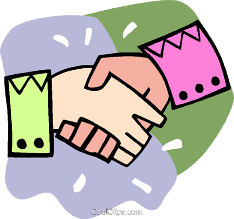 Hand-shake Livre De Direitos Vetores Clip Art Ilustração - Clip Art Assembly Line (480x449)