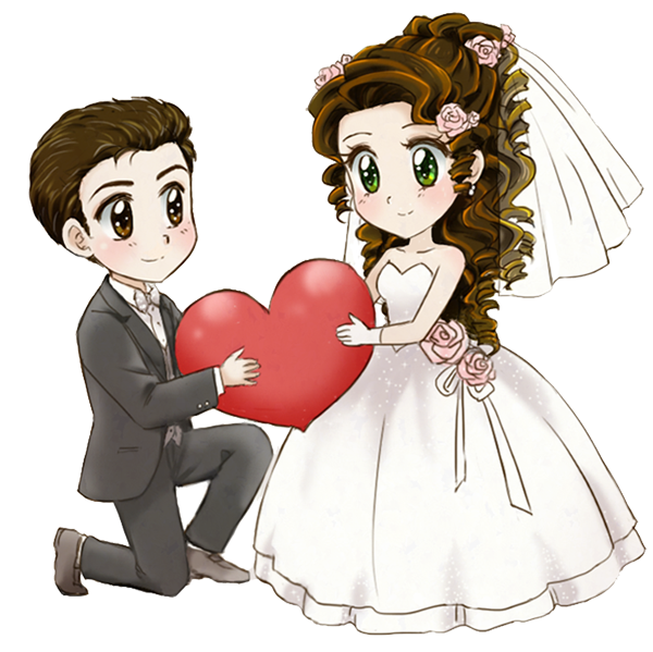 Groom And Bride By Chikorita85 - Bridegroom (600x599)