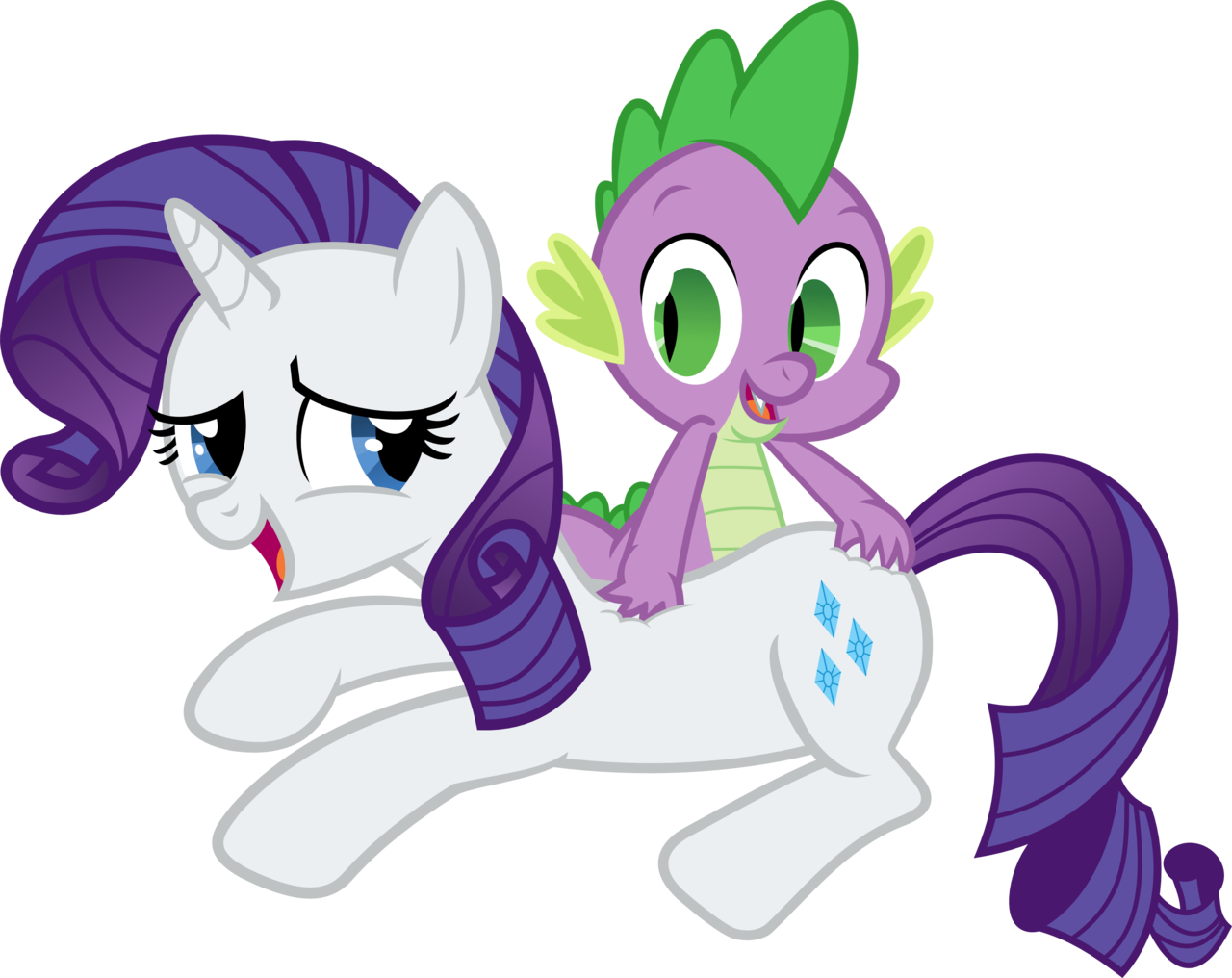 Spike Rarity Pony Applejack Sunset Shimmer Cartoon - My Little Pony Rarity (1280x1016)