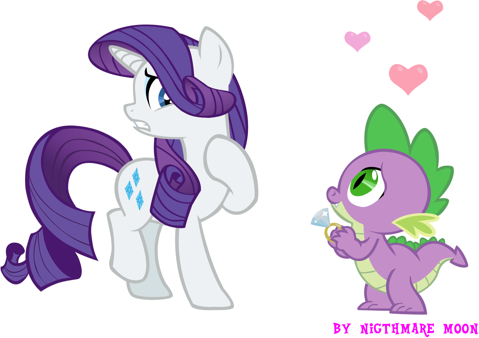 My Little Pony Spike And Rarity - Mlp Rarity And Spike (2000x1500)