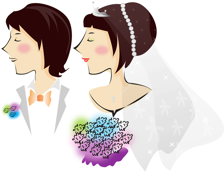 Bride Groom Cartoon 27, Buy Clip Art - รูป แต่งงาน Png (960x712)