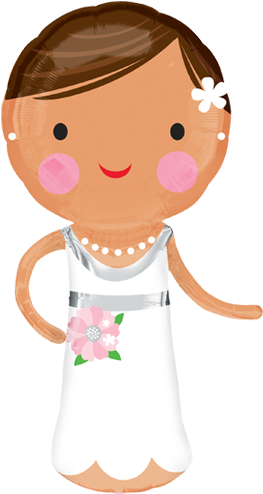 40" Lovely Bride Supershape Foil Balloon - 40" Lovely Bride Supershape Foil Balloon (500x500)