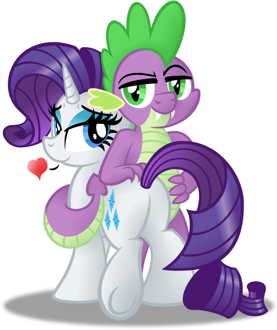 Spike X Rarity By Aleximusprime - Rarity (1024x1088)