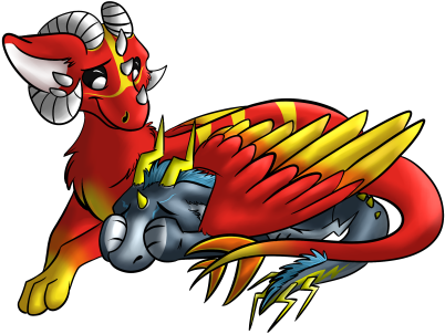 Commission For Torch And Stormy, The Dutch Angel Dragons - Cartoon (500x333)