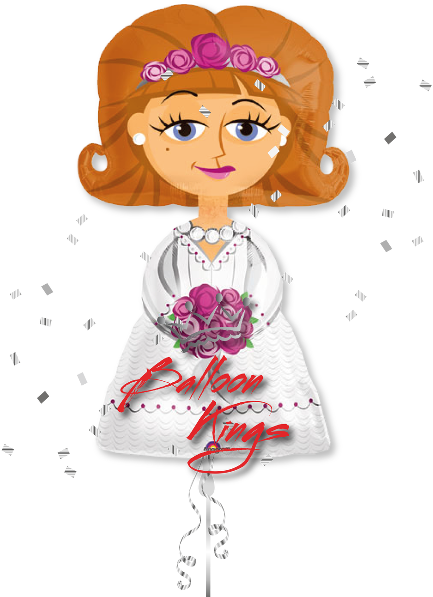 Bride Airwalker - 50" Airwalker Bride Shape Balloon - Mylar Balloons (1280x1280)