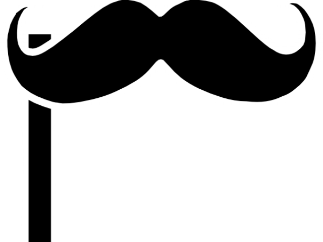 Moustache Clipart Prop - Moustache On A Stick (640x480)