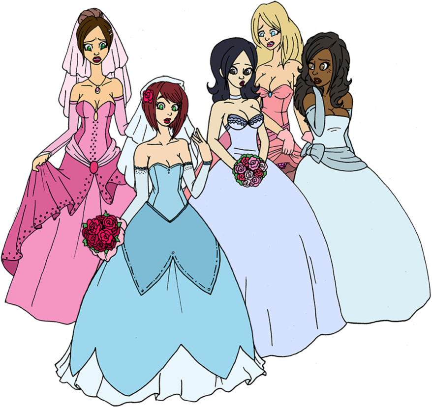 Five Ringed Brides By Wrenzephyr2 - Boy Bride Deviantart (919x869)