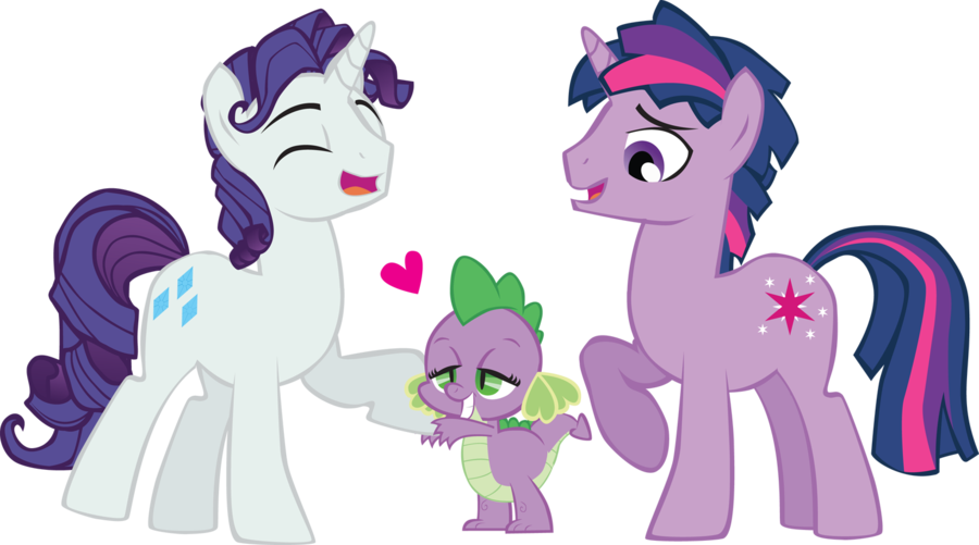 Twilight Sparkle Spike Rarity Horse Pink Purple Mammal - First Impression (900x501)