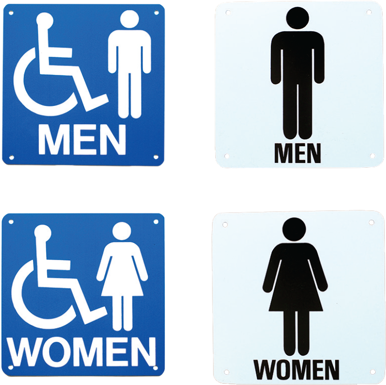 7\u201d X Plastic Signs Bathroom Sign M - Women - Toilet Door Sign Sign Sticker (1200x900)