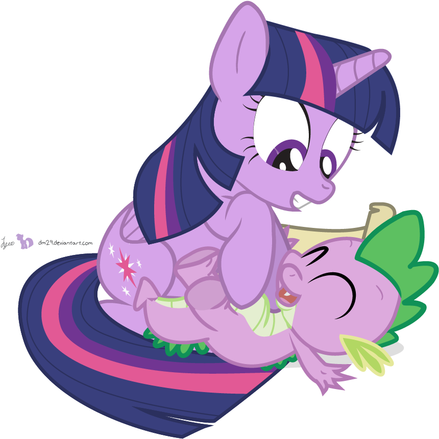 Com Twilight Sparkle Spike Pony Pinkie Pie Rainbow - Twilight Sparkle Tickles Spike (900x900)