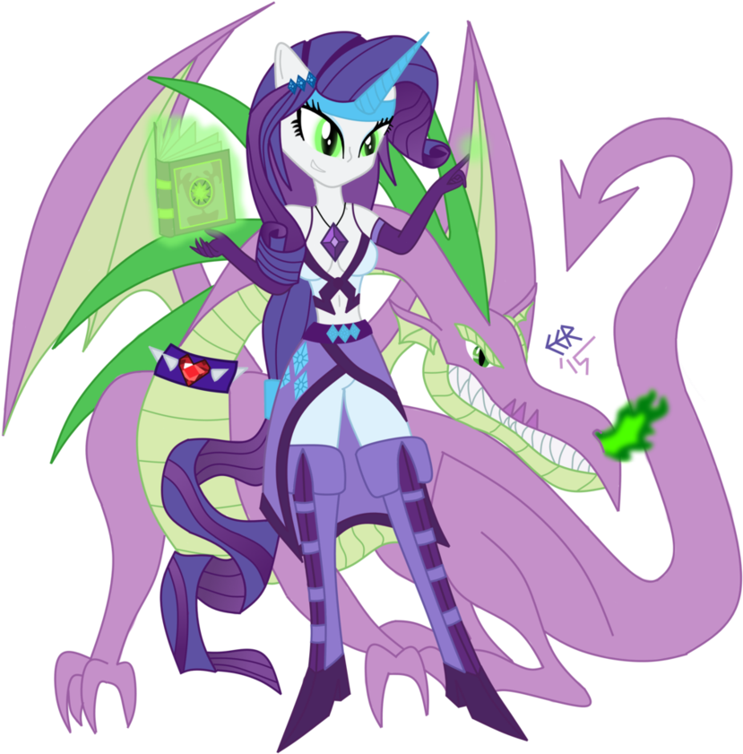Rarity And Spike By E E R - Mlp Nightmare Rarity And Spike (839x951)