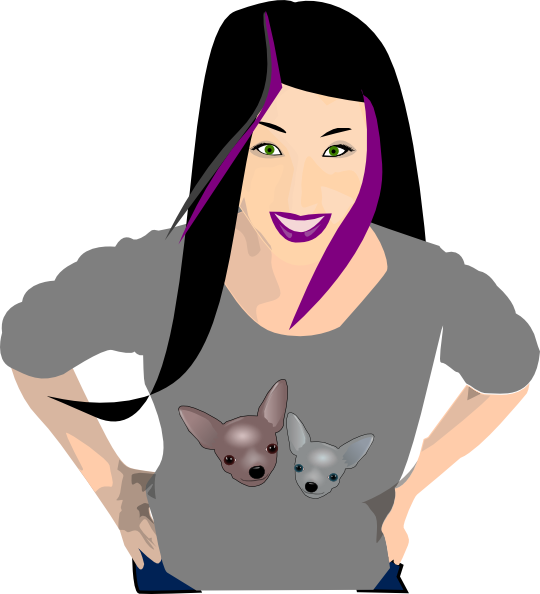 Violet Vixen Clip Art At Clker - Black Hair Mom Cartoon (540x594)