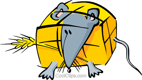 Mouse Tied Up In A Hay Bale Royalty Free Vector Clip - Hay Mouse Clip Art (480x272)