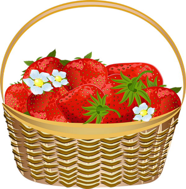 Panier De Fraises Png, Tube - Basket Of Vegetables Clipart (600x610)