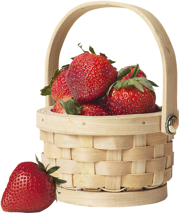 Strawberries And Basket - Strawberry (681x800)
