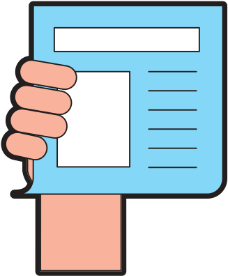 Human Hand Holding A Document Vector Icon Illustration - Thumb (550x550)