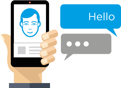 Avec L'appli De Direct Energie, Discutez Avec Votre - Sign (500x300)