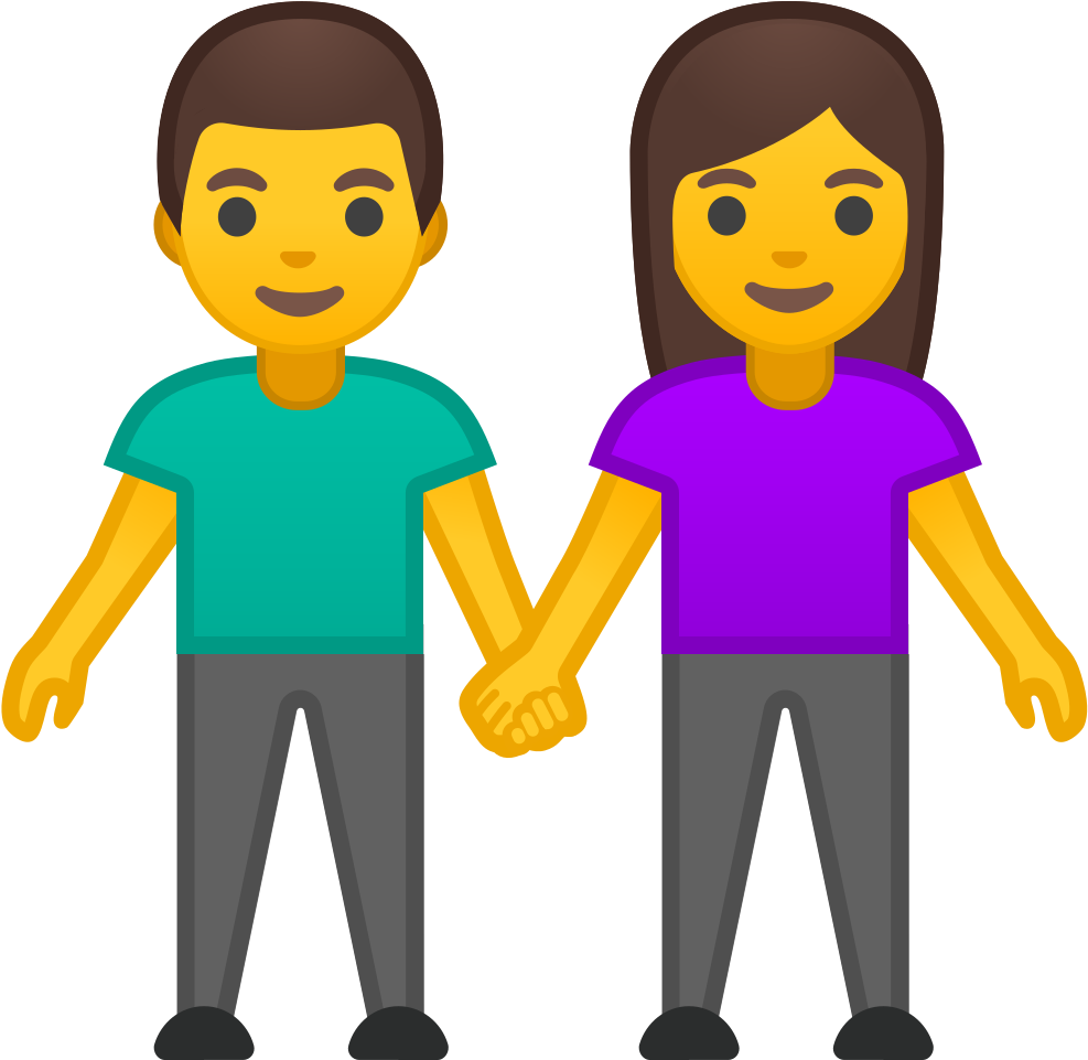 Man And Woman Holding Hands Icon - Holding Hands Emoji (1024x1024)