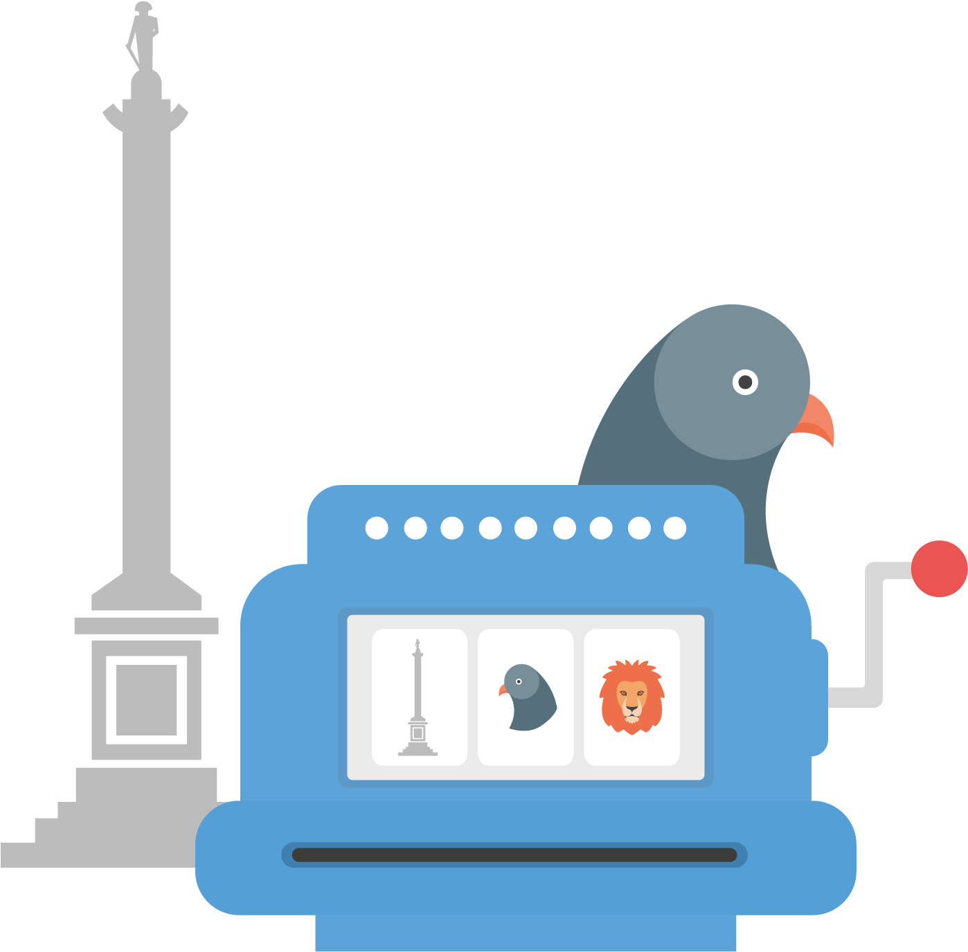 Proudly Partnered With Trafalgar Square - Illustration (1407x1383)