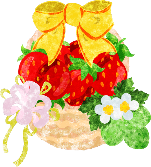 フリーのイラスト素材苺が沢山詰められたカゴ Free Illustration The Basket - フリーのイラスト素材苺が沢山詰められたカゴ Free Illustration The Basket (521x574)