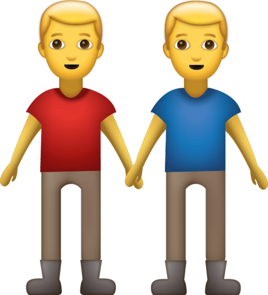 Download Two Men Holding Hands Iphone Emoji Icon In - Two Men Holding Hands Emoji (545x600)