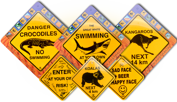 Go Ahead Take A Roadsign Home With You, But Please - Australian Road Sign Souvenirs (592x342)