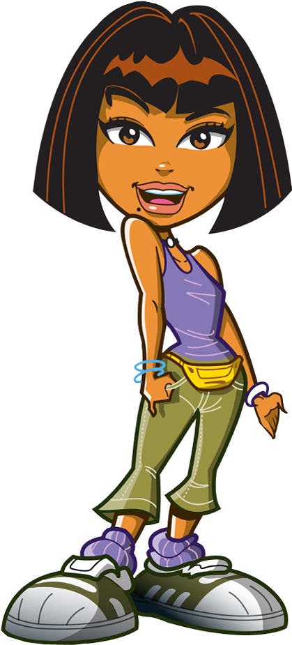 Cartoon Girl Standing - Cartoon Girl Standing Png (450x950)