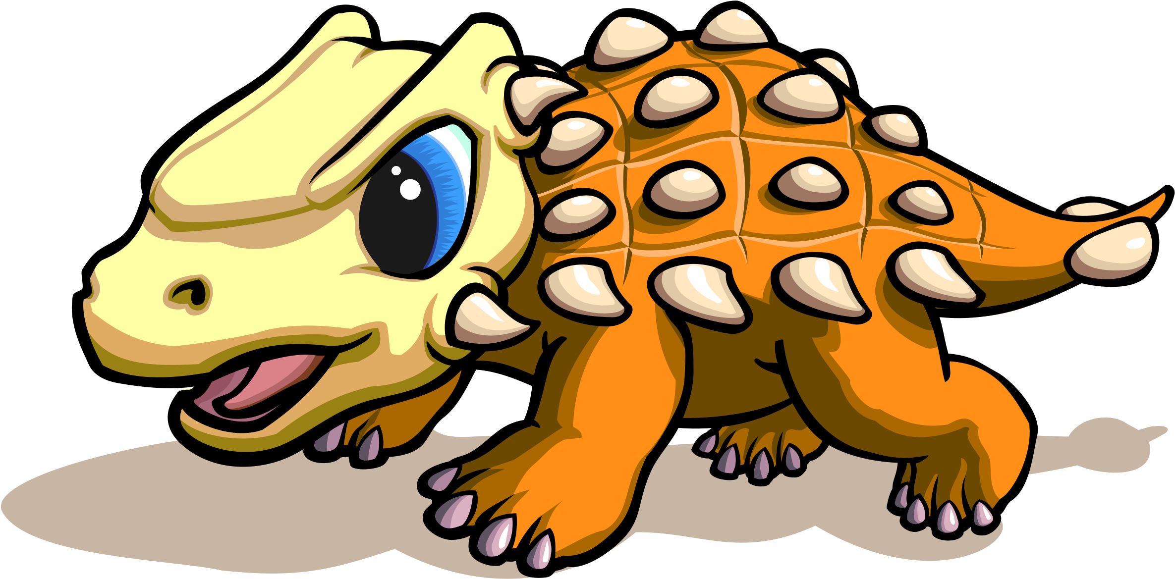 Khng Long Giap - Baby Ankylosaurus (2400x1195)