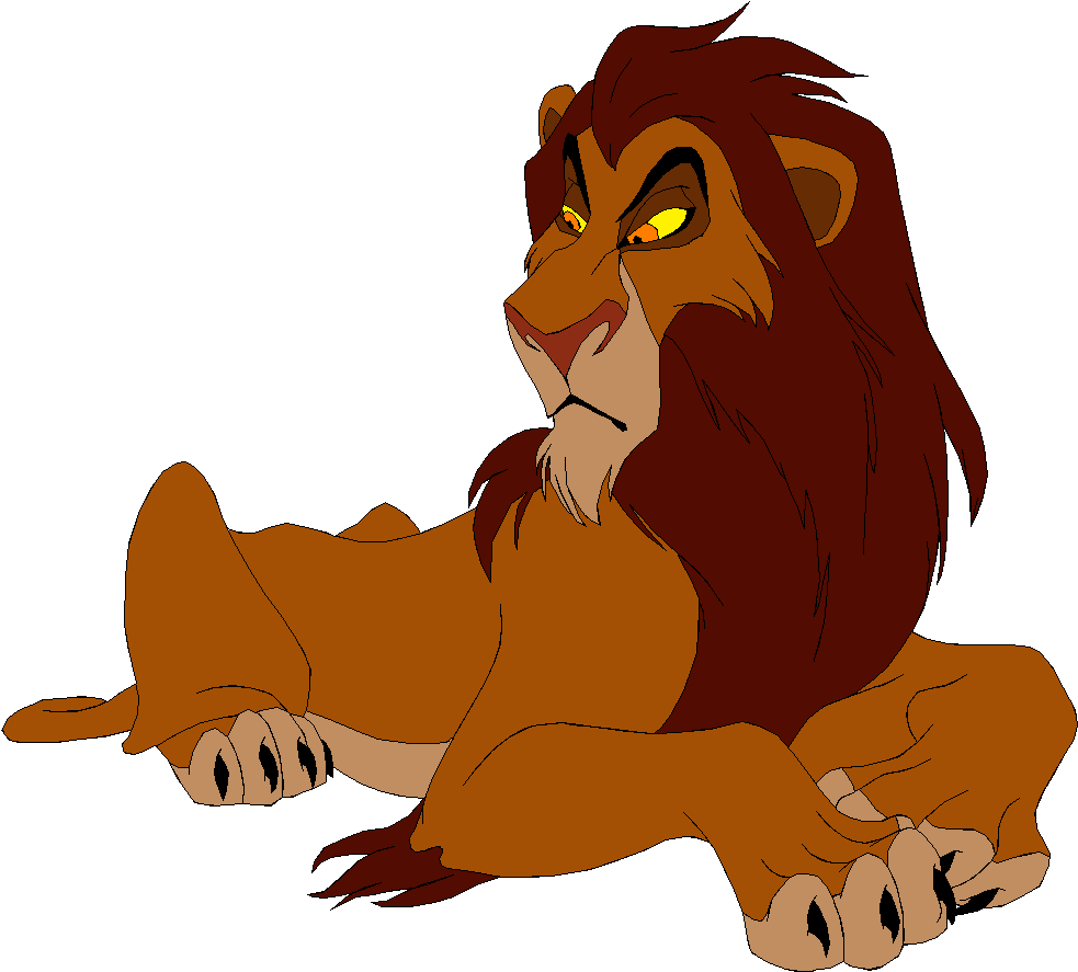 Mufasa Transparent Background - Scar Lion King Red (1196x996)