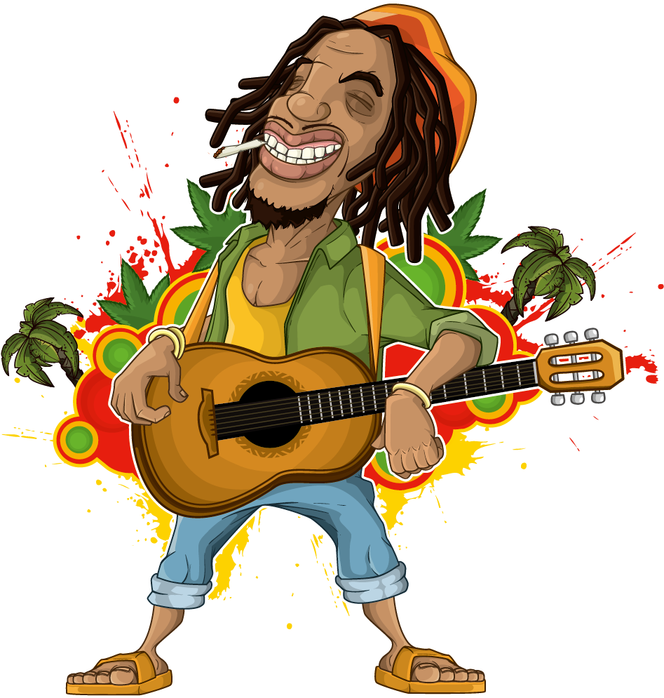 Rastafari Cartoon Reggae Illustration - Reggae Cartoon (1181x1181)