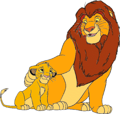 Rei Le O Lion King Kit Completo Com Molduras Para Convites - Lion And Cub Clipart (415x395)