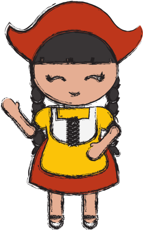 Girl In Bavarian Costume - Costume Design (550x550)