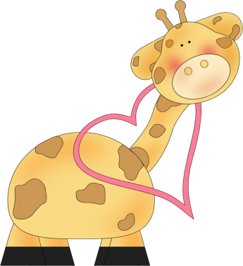 Giraffe Heart - Giraffe With A Heart (345x377)