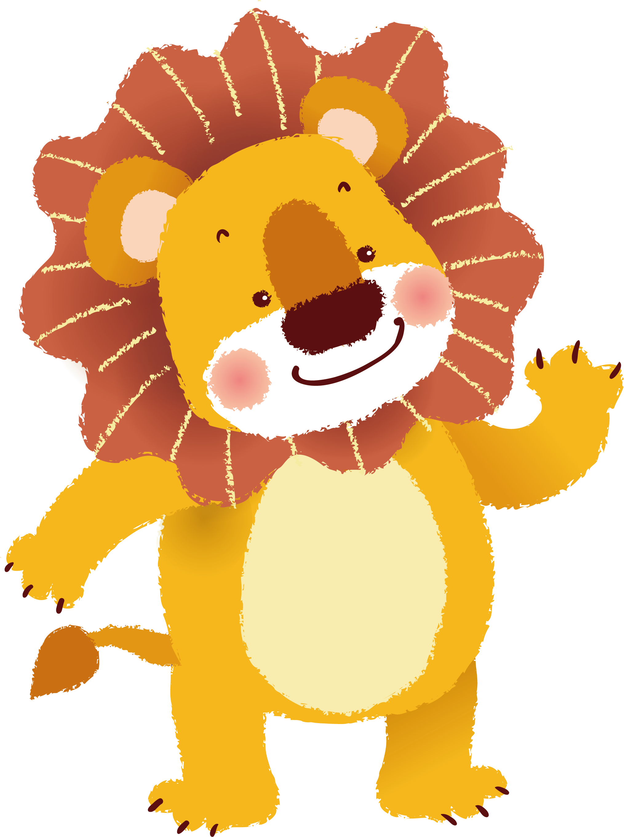 Lion Tiger Cartoon - Lion Cartoon Cute (2029x2719)