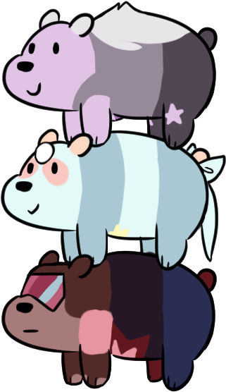 We Bare Bears/steven Universe - We Bare Bears Meets Steven Universe (500x600)