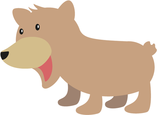 Happy Bear Cartoon With Mouth Wide Open - Cartoon Bear Happy Png (550x410)