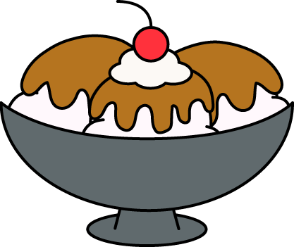 Ice Cream Sundae Clip Art - Clip Art Ice Cream (417x351)