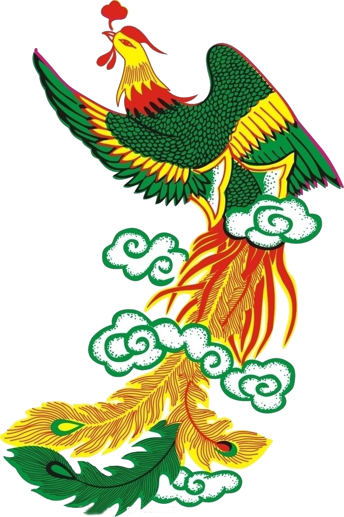 Fenghuang Cartoon Relief - 凤凰 图案 (682x1024)