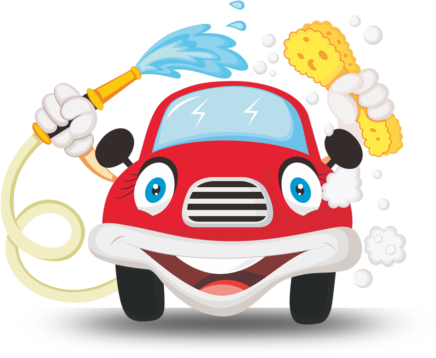 Car Wash Cartoon Illustration - Dirty Car Clip Art (948x932)