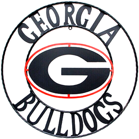 Georgia Wrought Iron Wall Décor Uga Bulldogs - Kazakhstan Flag (500x504)