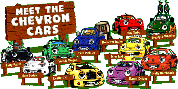 [chevron Cartoony Cars] - Chevron Cars Tony Turbo (600x300)