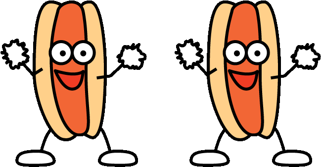 American Treat - Dancing Hot Dog Gif (720x360)