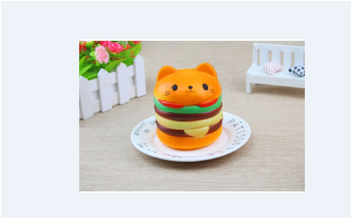 Squishy Hamburger Mèo 9 Cm - Hamburger (350x350)