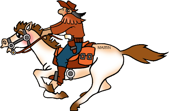 Free Sports Clip Art By - Pony Express Rider Clip Art (584x399)