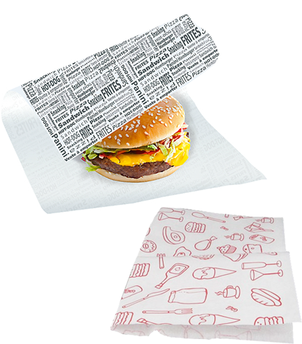 Hamburger Paper Hamburger Paper Suppliers And - Papier Kraft Blanc Spécial Snacking En Format 32g/m2 (500x500)
