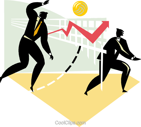 Businessmen Playing Volleyball Royalty Free Vector - Strategic Group (480x432)