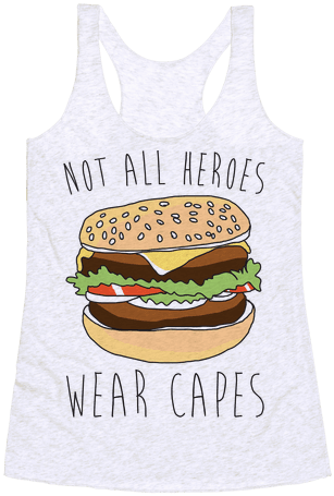 Not All Heroes Wear Capes Racerback Tank Top - She Is Beauty She Is Grace She Will Stab You In The (484x484)