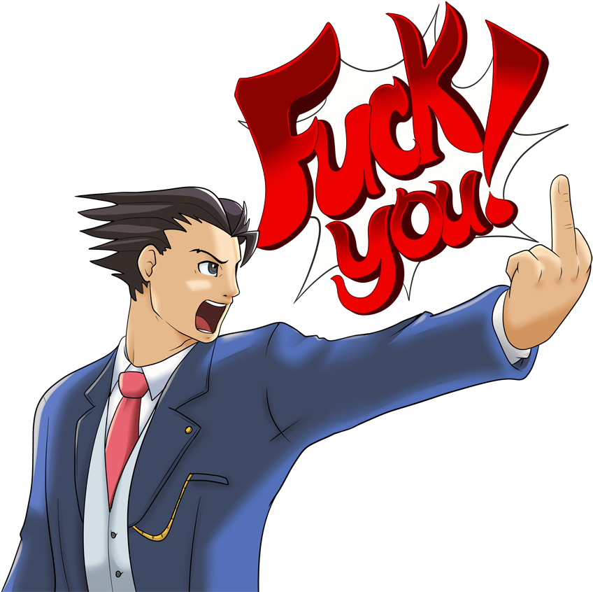 Ace Attorney Man Cartoon Male Fictional Character Boy - Phoenix Wright Objection Meme (900x846)