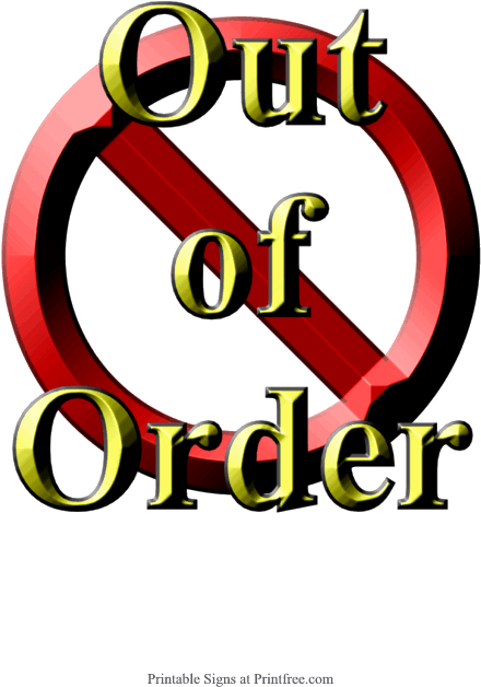 Out - Sink Out Of Order Sign (600x800)