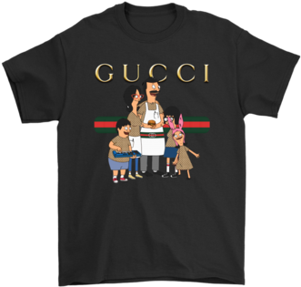 Gucci Hamburger Bob's Burgers Restaurant Cartoon Shirts - Bobs Burger Gucci Shirt (394x394)